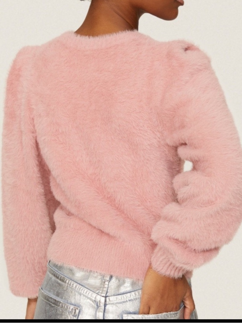 Ronny Kobo Collection Soft Pink Crew Neck Sweater
